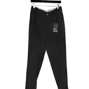 Versace Jeans Black Cady Stretch Trousers